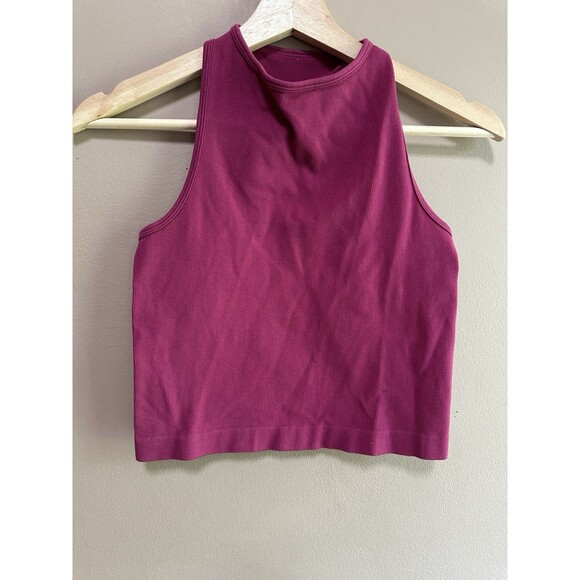 Free People Intimately High Neck Tank Top Crop Racerback Pink XS/S Gym Workout - Picture 1 of 5
